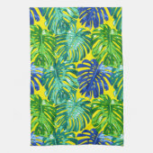 Linge De Cuisine Maman Été Tropical Feuilles Vert Jaune (Vertical)