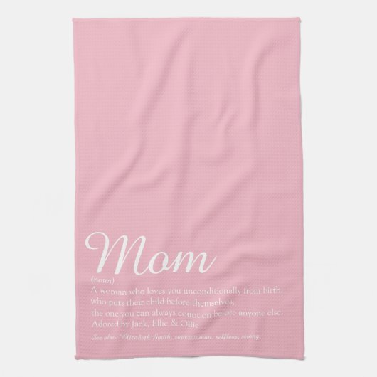 Linge De Cuisine Maman, Maman, Définition de mère rose (Vertical)