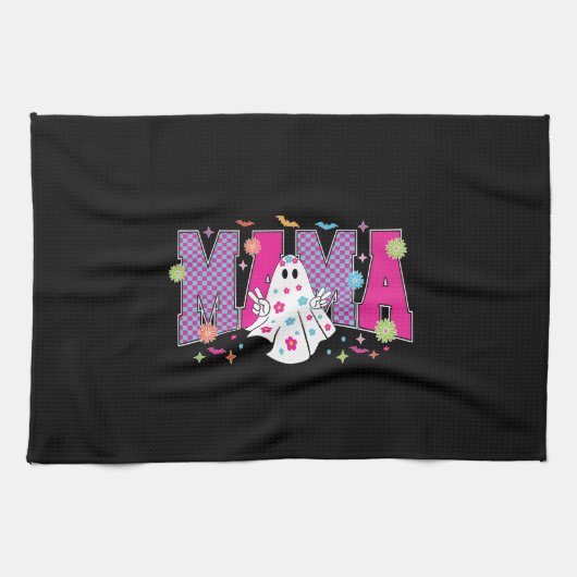 Linge De Cuisine Maman Neon Halloween Mini (Horizontal)