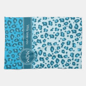 Linge De Cuisine Maman nous t'aimons bleu empreinte de léopard serv (Horizontal)