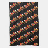 Linge De Cuisine Maman Papa Red Hearts Tattoo (Vertical)