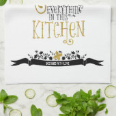 Linge De Cuisine Maman - Reine de la cuisine | Parties scintillant  (Plié)