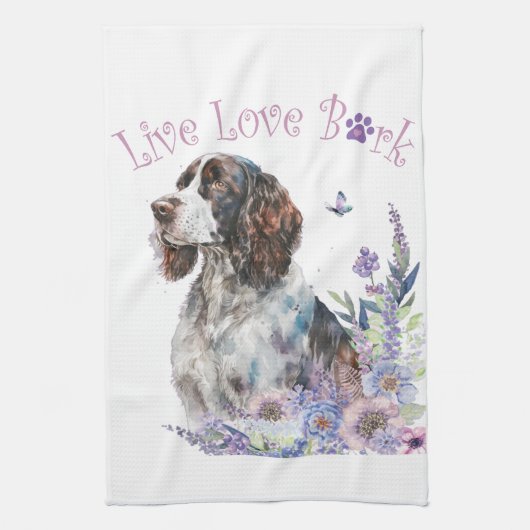 Linge De Cuisine Maman Springer Spaniel Fleurie (Vertical)