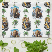 Linge De Cuisine Mammoth Sabertooth Tiger âge de glace Conception M (Plié)