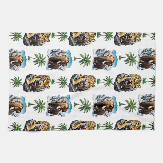 Linge De Cuisine Mammoth Sabertooth Tiger âge de glace Conception M (Horizontal)