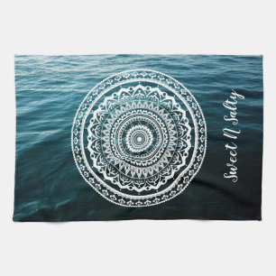 Linge De Cuisine Mandala Blanc Laissez la mer vous libérer