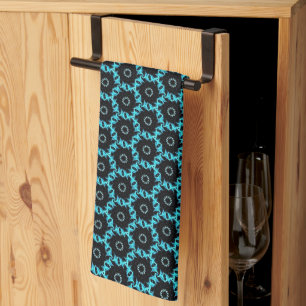 Linge De Cuisine Mandala bleu électrique