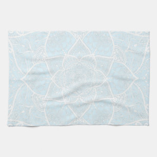 Linge De Cuisine Mandala bleu et blanc - Loergann en Arctique