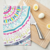 Linge De Cuisine mandala coloré (Quart Plié)