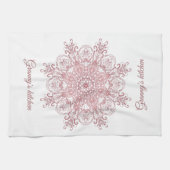 Linge De Cuisine Mandala. de corail floral ethnique (Horizontal)