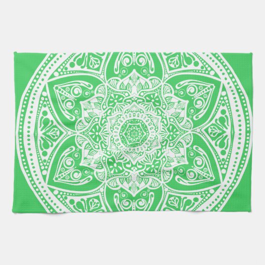 Linge De Cuisine Mandala du printemps (Horizontal)