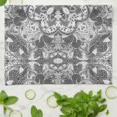 Linge De Cuisine Mandala Écureuil d'Automne Dessiné à la Main (Plié)