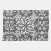 Linge De Cuisine Mandala Écureuil d'Automne Dessiné à la Main (Horizontal)