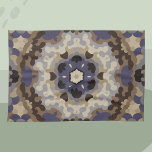Linge De Cuisine Mandala Flower Blue Tan Retro et Brown<br><div class="desc">Cette fleur de mandala rétro présente des teintes bronze,  bleu et marron. Motif et visuels super pour hippie moderne ou qui aime les couleurs trippy brillantes !</div>