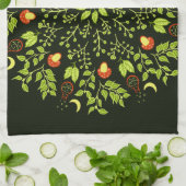Linge De Cuisine Mandala sorcière verte - Potions et champignons (Plié)