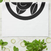 Linge De Cuisine Mandarin orange dans un cercle (Plié)