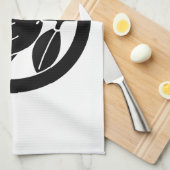 Linge De Cuisine Mandarin orange dans un cercle (Quart Plié)