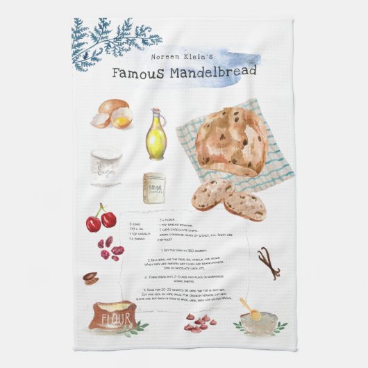 Linge De Cuisine Mandelbread Mandelbrot Recette Heirloom Tea Servie (Vertical)