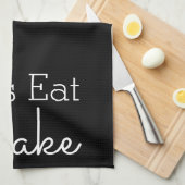 Linge De Cuisine Mangeons du gâteau blanc Script (Quart Plié)