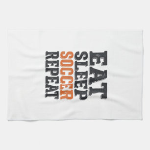 Linge De Cuisine Manger Dormir Football Répéter Chemise Vintage Typ