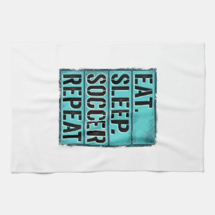 Linge De Cuisine Manger Dormir Football Répéter Chemise Vintage Typ