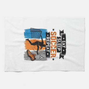 Linge De Cuisine Manger Dormir Football Répéter Vintage Maillot de