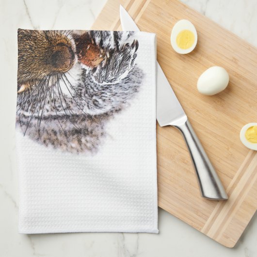 Linge De Cuisine Manger l'écureuil (Quart Plié)