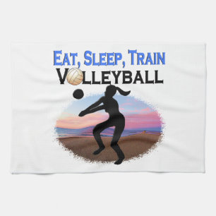 LINGE DE CUISINE MANGEZ, DORMEZ, FORMEZ LE VOLLEYBALL