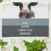 LINGE DE CUISINE MANGEZ, DORMIR, COUPE DE MAQUETTE, RÉPÉTEZ ! (Plié)