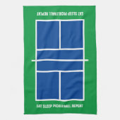 Linge De Cuisine Mangez le pickleball sommeil répéter drôle cour bl (Vertical)