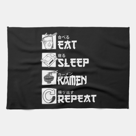 Linge De Cuisine Mangez Sleep Anime Répétez L'Idée Cadeau Cosplayer (Horizontal)