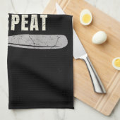 Linge De Cuisine Mangez Sleep Baseball Répéter Funny Baseball Playe (Quart Plié)