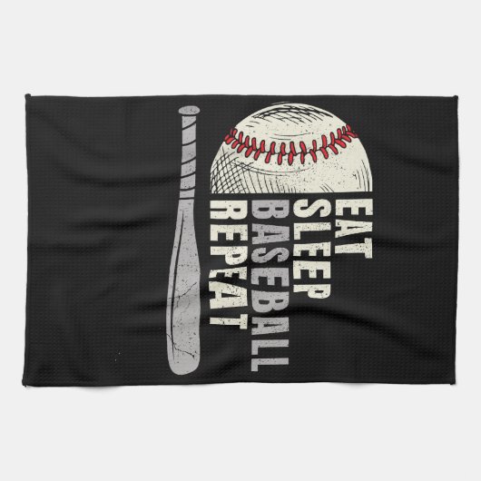 Linge De Cuisine Mangez Sleep Baseball Répéter Funny Baseball Playe (Horizontal)