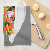 Linge De Cuisine Mangez vos Légumes Citer salade fraîche mélange bo (Quart Plié)