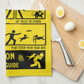 Linge De Cuisine Manuel d'instruction de chien amusant (Quart Plié)