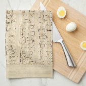 Linge De Cuisine Manuscrit de la Chopin de musique de la feuille d' (Quart Plié)
