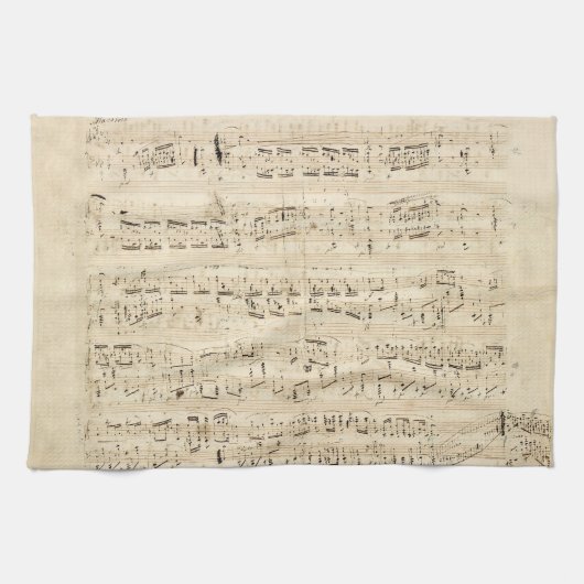 Linge De Cuisine Manuscrit de la Chopin de musique de la feuille d' (Horizontal)
