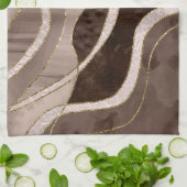 Linge De Cuisine Marble Agate Gold Glam 5 - landscape (Plié)