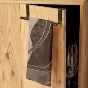 Linge De Cuisine Marbre Agate Or Glam 4 - paysage