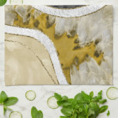 Linge De Cuisine Marbre Agate Or Glam 7 (Plié)