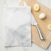 Linge De Cuisine Marbre Blanc (Quart Plié)