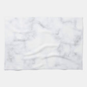 Linge De Cuisine Marbre blanc (Horizontal)