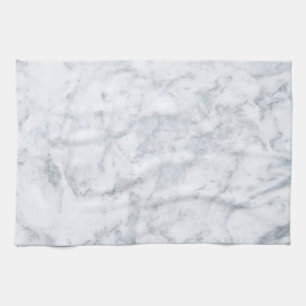 Linge De Cuisine Marbre blanc