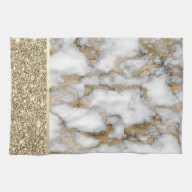 Marbre Blanc Brillant Pailleté Or Élégant et Stylé