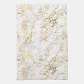 Linge De Cuisine Marbre blanc et or (Vertical)