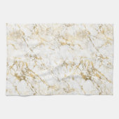 Linge De Cuisine Marbre Blanc & Or (Horizontal)