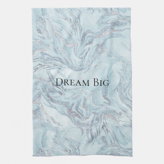 Linge De Cuisine Marbre bleu (Vertical)