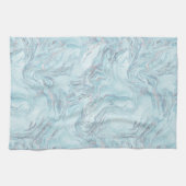 Linge De Cuisine Marbre bleu Aqua Silver (Horizontal)