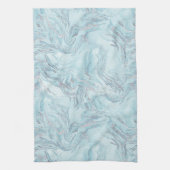 Linge De Cuisine Marbre bleu Aqua Silver (Vertical)