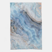 Linge De Cuisine Marbre Bleu avec Noir Or Joli Décor (Vertical)